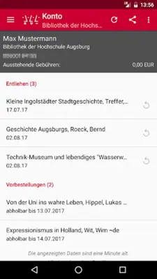 Bibliothek HS Augsburg android App screenshot 11