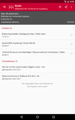 Bibliothek HS Augsburg android App screenshot 1