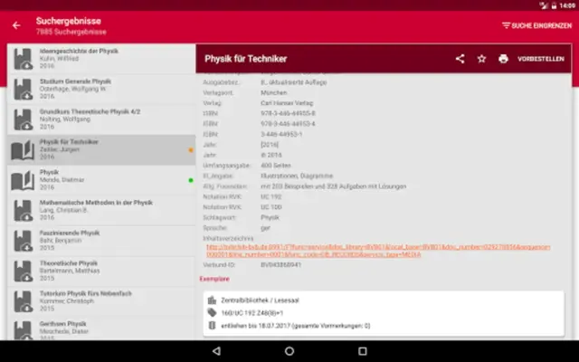 Bibliothek HS Augsburg android App screenshot 7